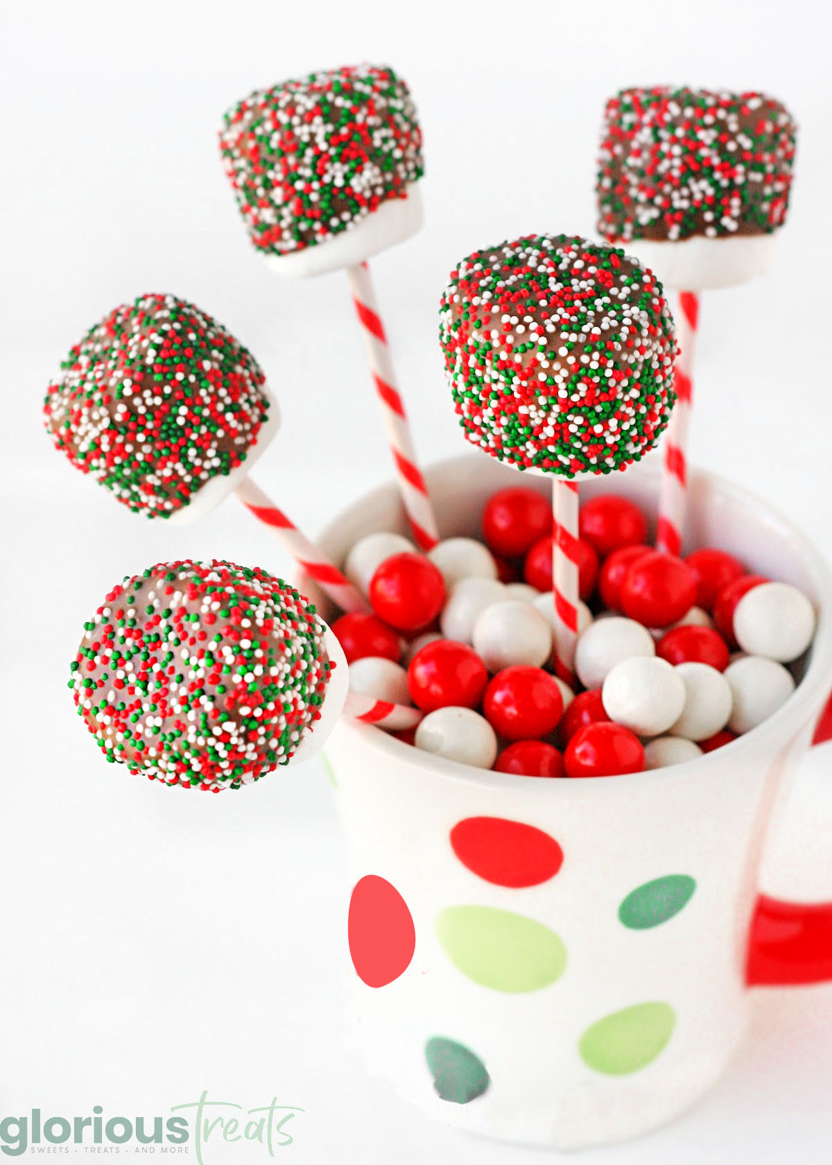 Christmas Marshmallow Pops - Glorious Treats