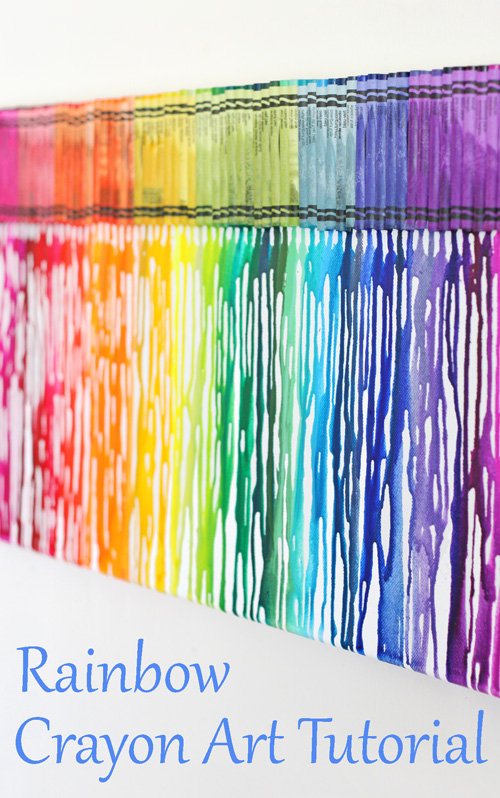 how to do melted crayon art with words