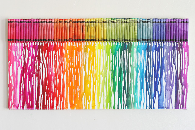 How To Make Melted Rainbow Crayon Art - Glorious Treats