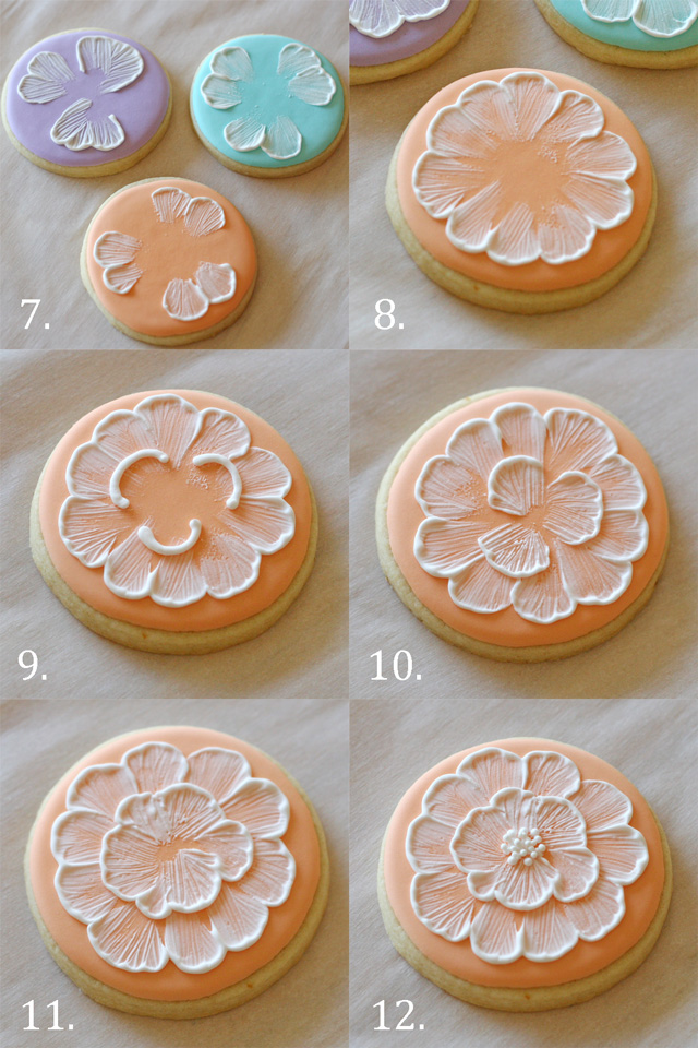 How to do brush embroidery on cookies - glorioustreats.com
