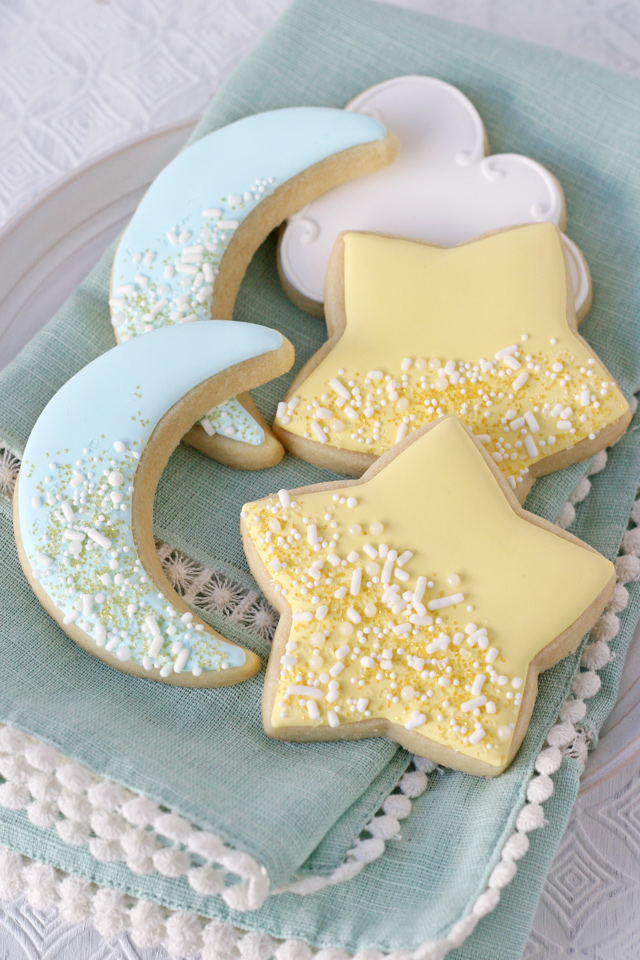 Star And Moon Decorated Cookies Glorious Treats