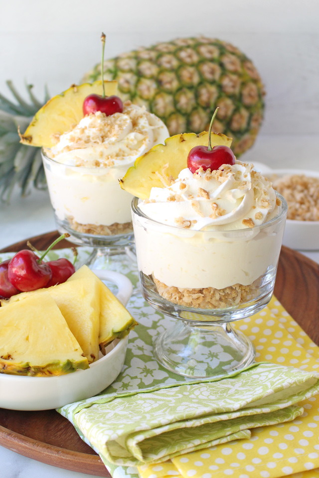 Pina Colada Cheesecake Mousse - Glorious Treats