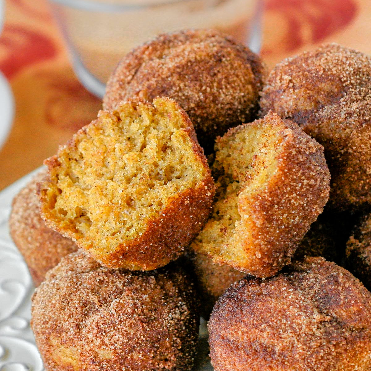 Pumpkin Donut Hole Muffins - Glorious Treats