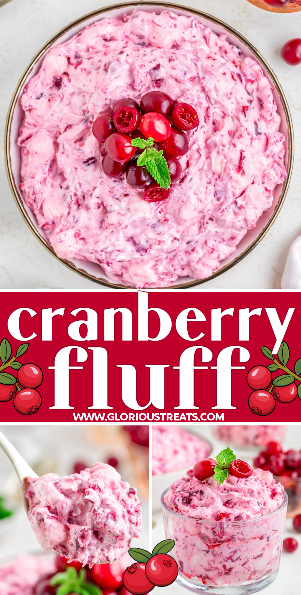 Cranberry Fluff Quick and Easy! Glorious Treats