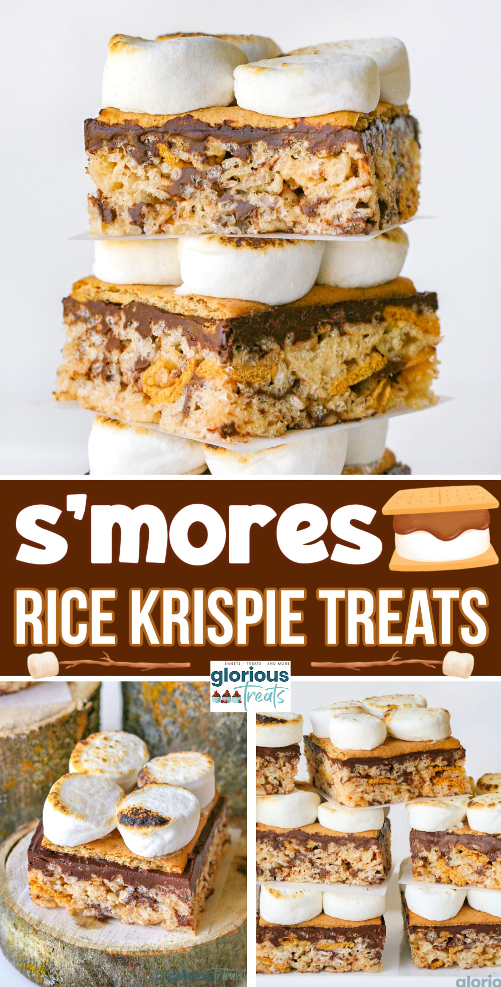 S'mores Rice Krispie Treats - Glorious Treats